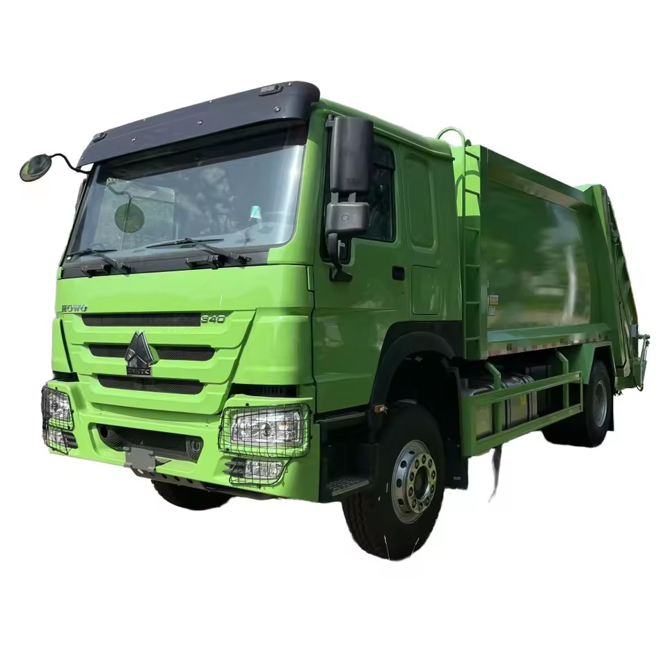 Sinotruk 4x2 Arka Y&uuml;kleyici &Ccedil;&ouml;p Kompakt&ouml;r&uuml; Kamyon Dizel Motoru, Manuel Tr