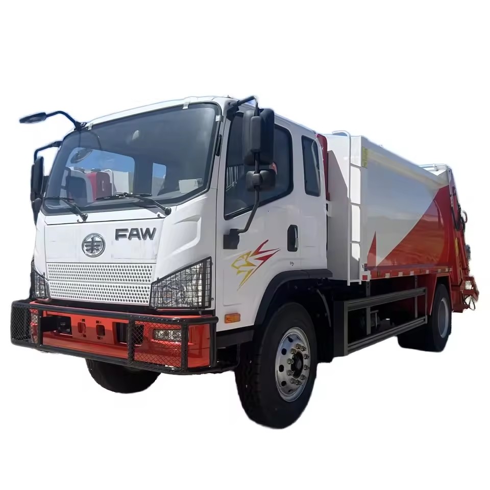Atık Y&ouml;netimi I&ccedil;in Hidrolik Sistemli FAW Sıkıştırma &Ccedil;&ouml;p Kamyonu 8-12 Ton
