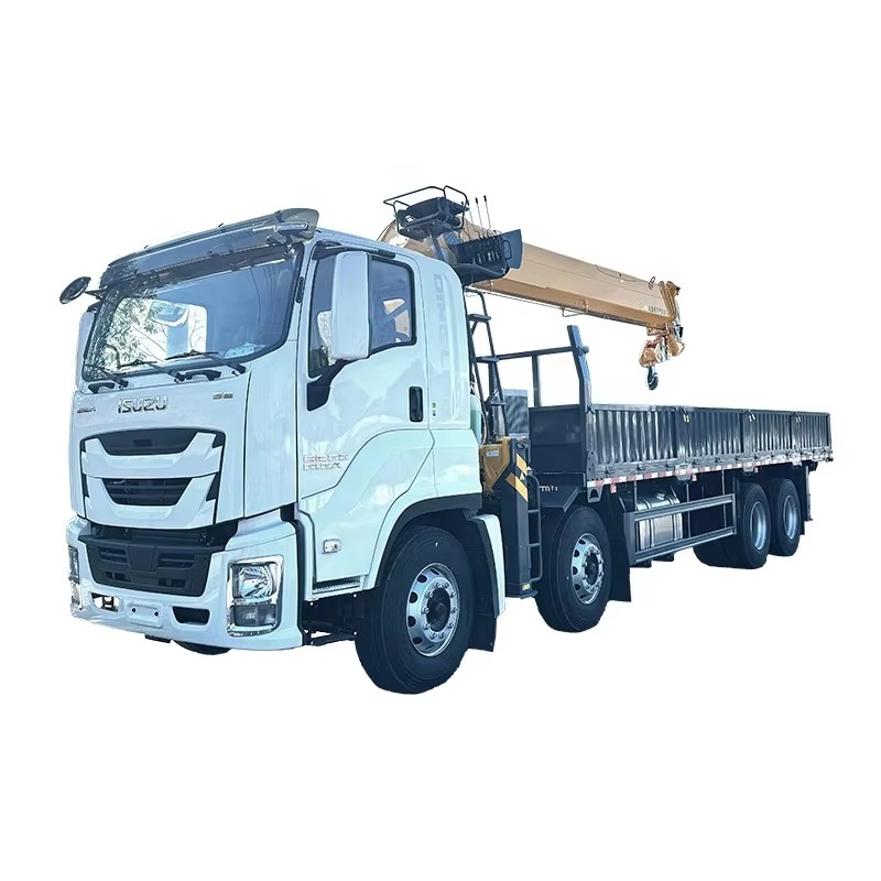 1SUZU GIGA 8x4 Kamyon Montajlı Vin&ccedil; Satılık 12 Ton Teleskopik Knuckle Boom Vin&ccedil; Kamyon