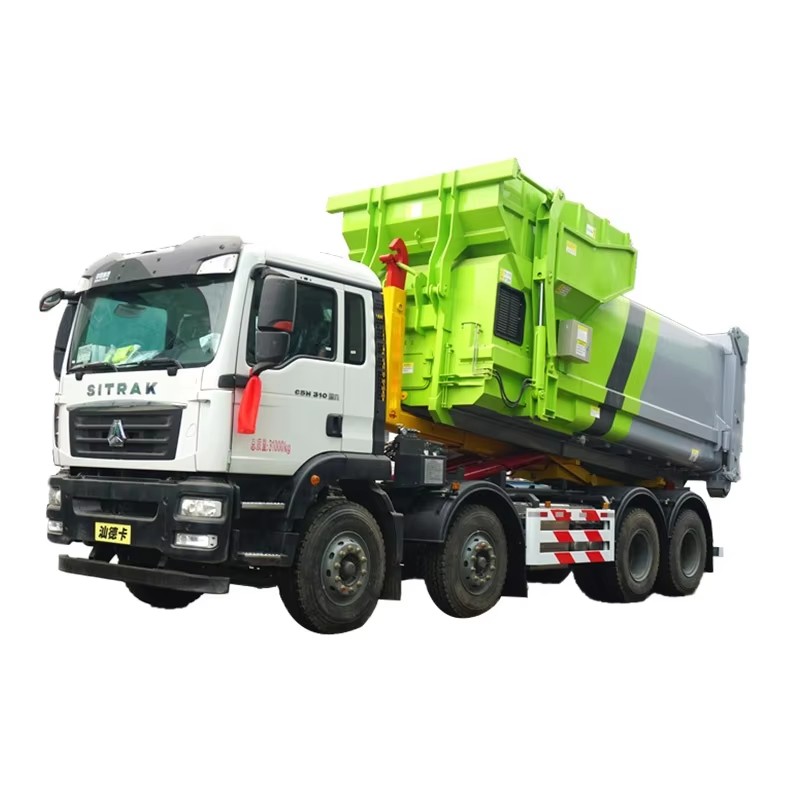 Sinotruk Sitrak 20 Ton 25 Ton Kanca Asans&ouml;r &Ccedil;&ouml;p Kamyonu 8x4 Ağır Rulo &Ccedil;&ouml