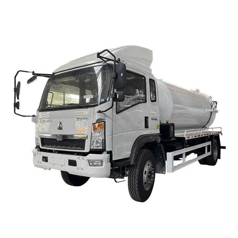 Howo 6000 Liter Vakum Kanalizasyon Emme Kamyon Satılık Y&uuml;ksek Basın&ccedil;lı Septik Emme Tanke