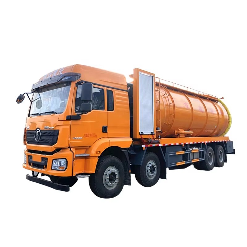 Shacman 33000L Y&uuml;ksek Basın&ccedil;lı Vakum Sewage Emme Temizleme Kamyonu Temizleme Makarası Il