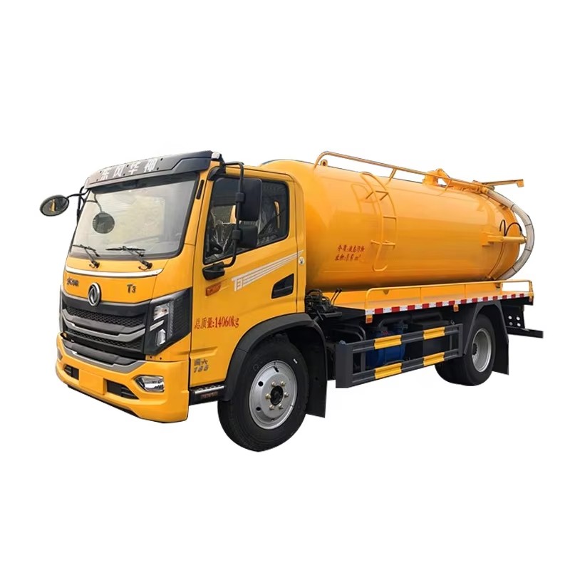 Dongfeng 8 CBM Sewage Emme Kamyonu Satılık Dongfeng 4x2 Septik Fekal Vakum Sewage Kamyonu