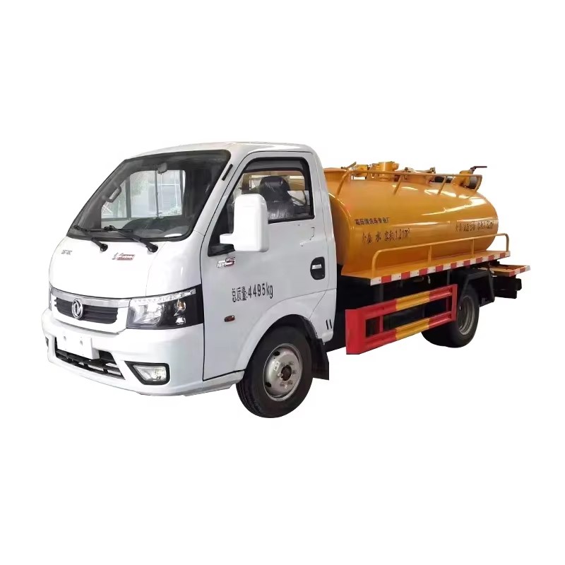 Dongfeng Mini Kanalizasyon Emme Kamyonu 2 CBM 4x2 Vakum Emme Tank Kamyonu
