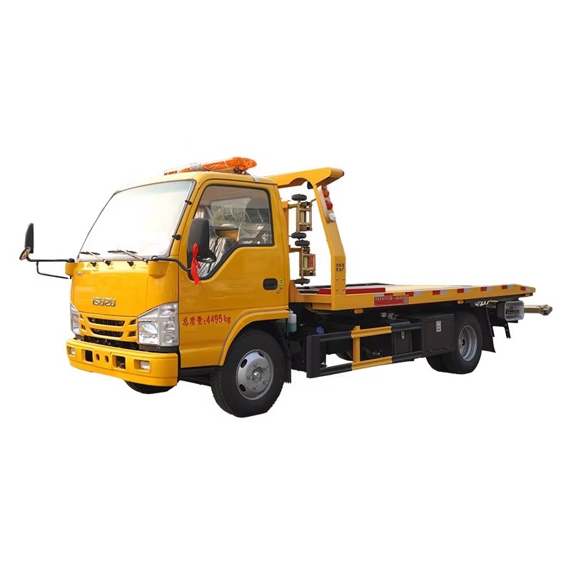 1SUZU ELF 4x2 D&uuml;z Yataklı Wrecker Ara&ccedil; Kurtarma I&ccedil;in Mini Yol Wrecker Kamyon