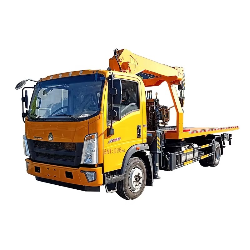 Acil Kurtarma I&ccedil;in 8 Tonluk Vin&ccedil;le Montajlı Howo 4x2 D&uuml;z Yataklı Wrecker &Ccedil;
