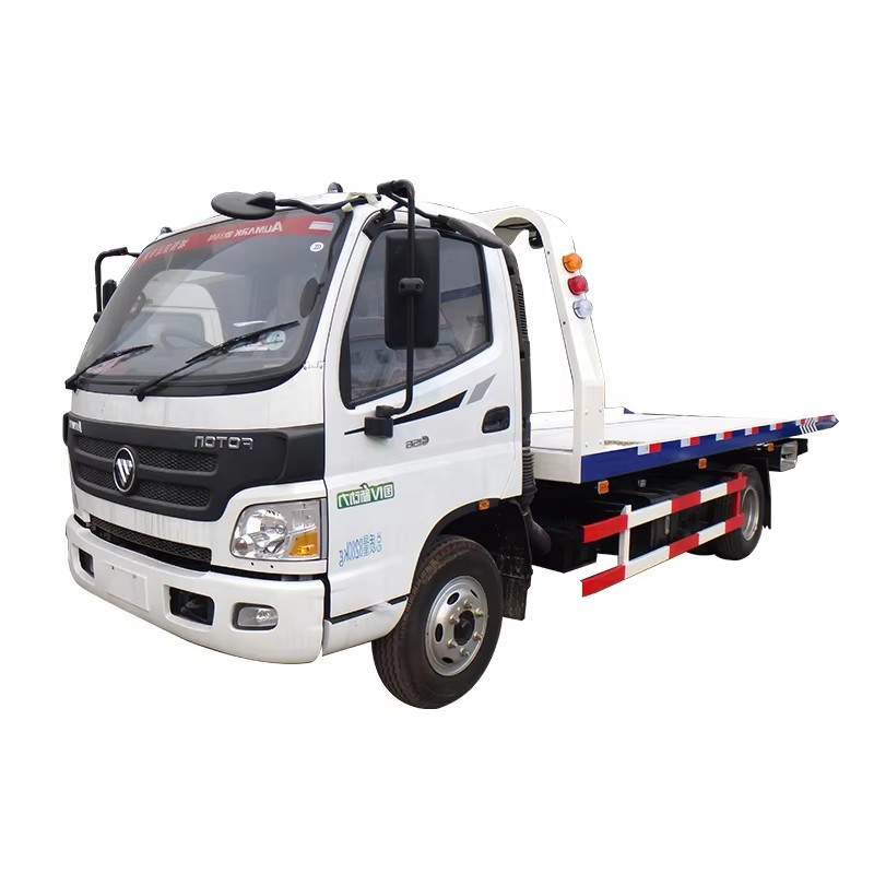 Foton 5 Ton D&uuml;z Yataklı Platform Wrecker &Ccedil;ekme Kamyonu Satılık 4x2 Yol Wrecker Kamyonu