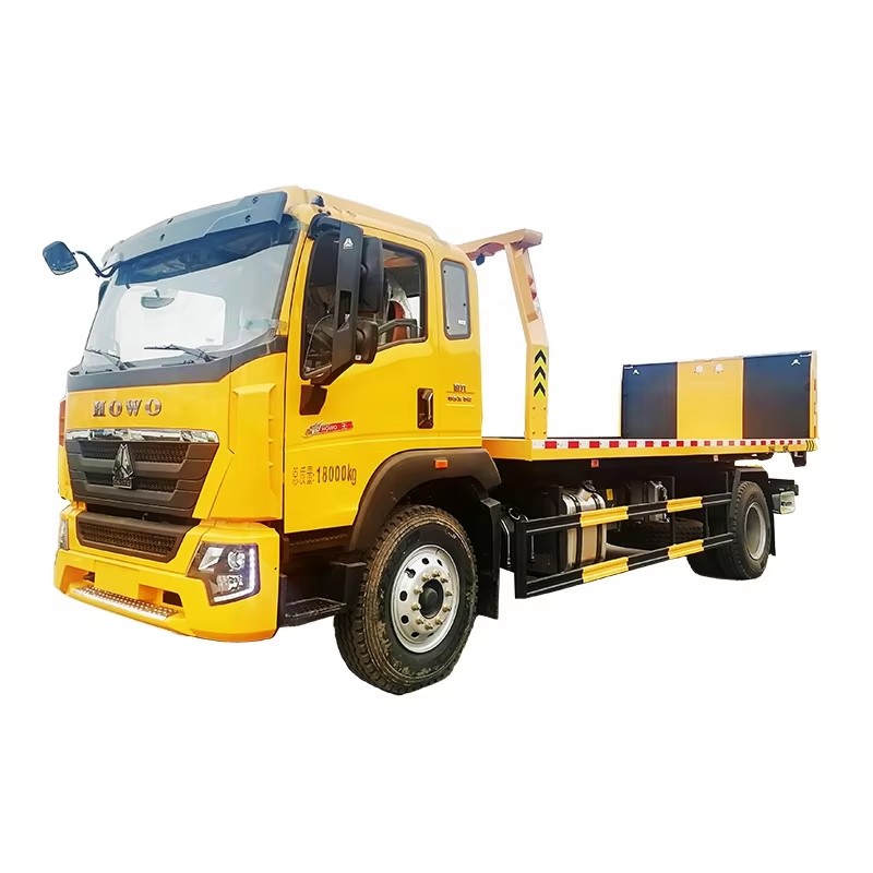 Howo 10 Ton D&uuml;z Yataklı Wrecker &Ccedil;ekme Kamyon Satılık 4x2 Yol Wrecker Kamyon