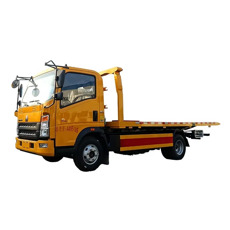 Howo 5 Ton Wrecker &Ccedil;ekme Kamyon D&uuml;z Yatak Platformu 4x2 Satılık Yol Wrecker Kamyon
