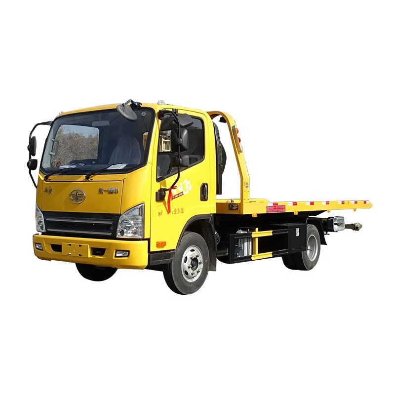 Ara&ccedil; Kurtarma I&ccedil;in FAW 5 Ton D&uuml;z Yataklı &Ccedil;ekme Wrecker Kamyon 4x2 Yol Wrec