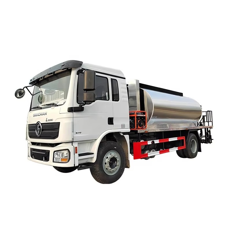 Shacman L3000 5 Ton 7 Ton Asfalt Dağıtıcı Kamyon Satılık Sıcak Yağ Bit&uuml;men Sprayer Kamyon