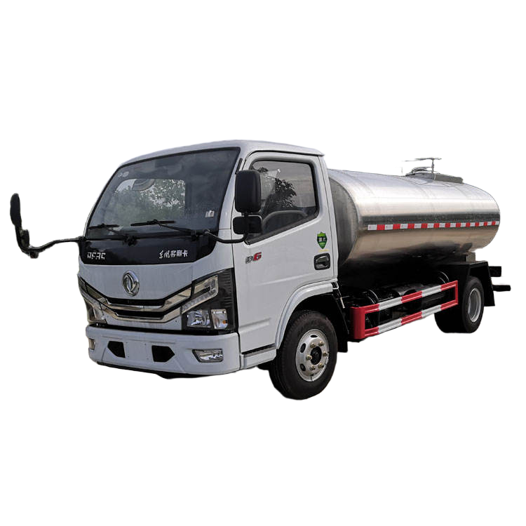 Yeni Dongfeng Paslanmaz &Ccedil;elik 82HP Sıvı Gıda 5cbm S&uuml;t Tankeri Kamyonu Ile S&uuml;t Tanke
