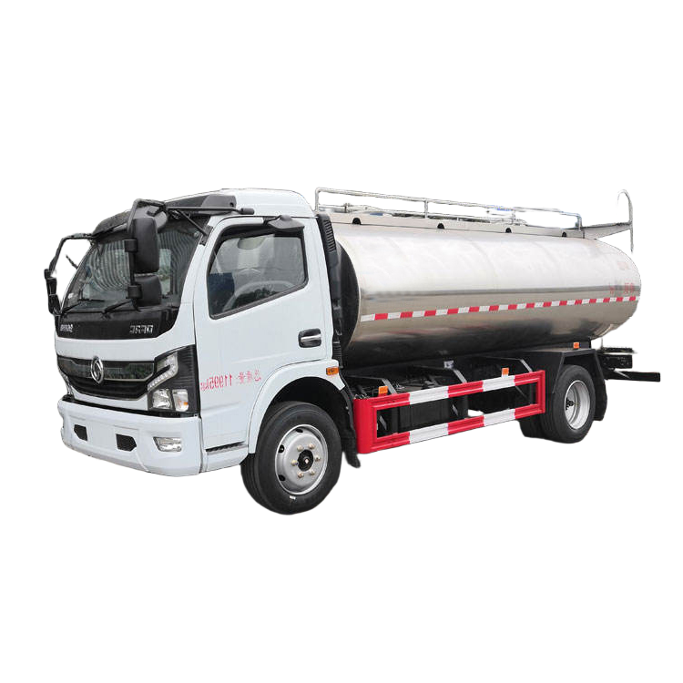 Yeni 8.3cbm S&uuml;t Tankeri Kamyon Dongfeng Paslanmaz &Ccedil;elik 120HP Sıvı Gıda Ile S&uuml;t Tan