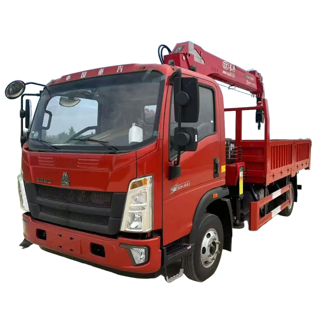 Sinotruk Howo 4 X2 Kamyon Vin&ccedil; 6 Ton Teleskopik Boom Satılık Yeni Y&uuml;ksek Verimli Dişli P