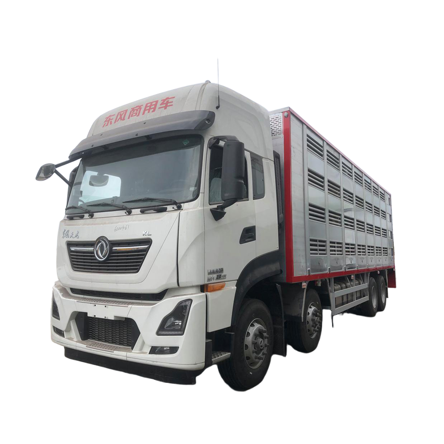 Dongfeng Tianlong 4 Eksenli 8 Tekerlekli Hayvan Taşıma Aracı