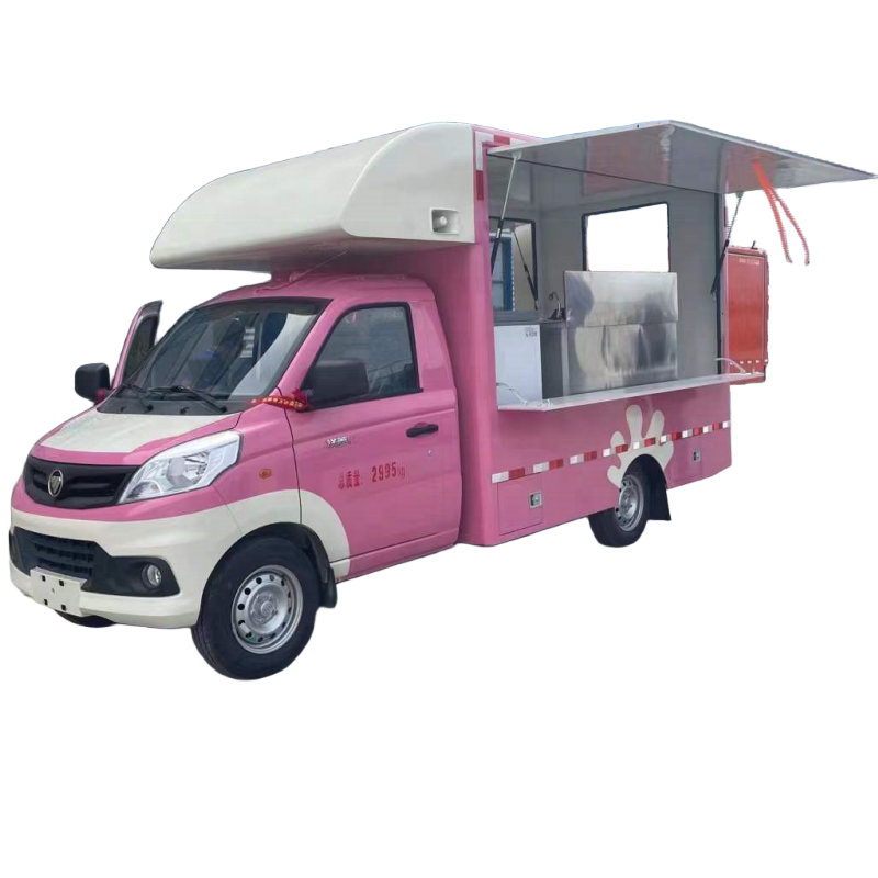 &Ccedil;in FOTON 4 * 2 Dondurma Sıcak K&ouml;pek Gıda Arabası R&ouml;mork Mobil Fast Food Kamyon