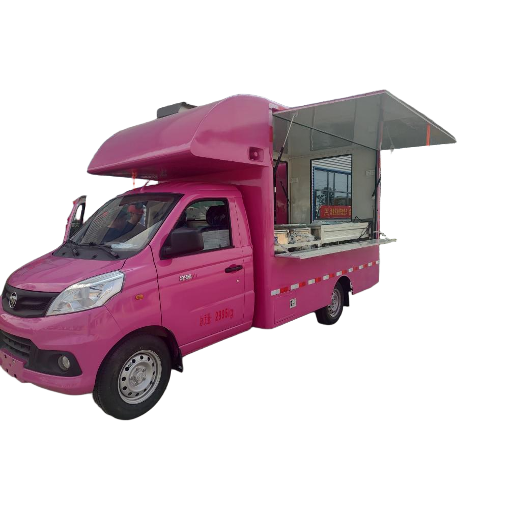 Foton Kamyon Gıda Mini Mobil Gıda Sepeti R&ouml;mork Satılık Ekipmanlı Mobil Pizza Gıda Kamyonu