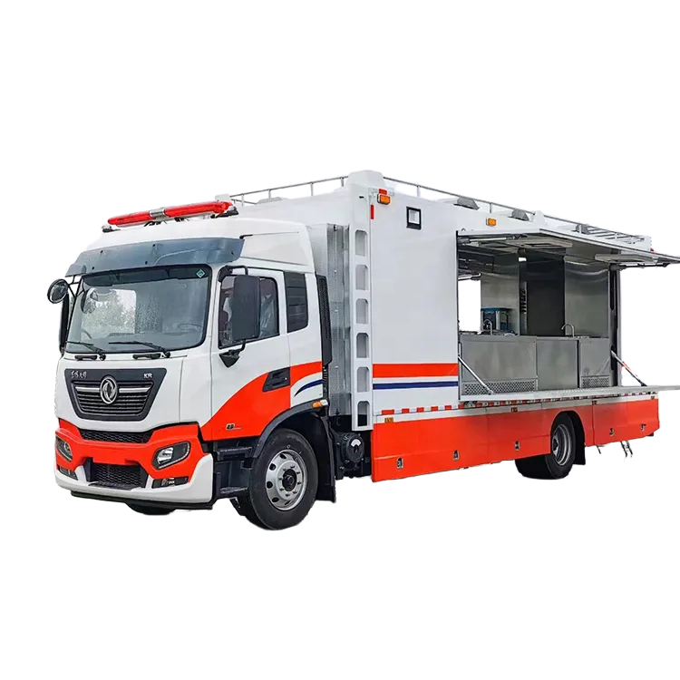 7m Uzun R&ouml;mork Mobil Fast Food Kamyonu Gıda Satış I&ccedil;in Kullanılan B&uuml;y&uuml;k Gıda K