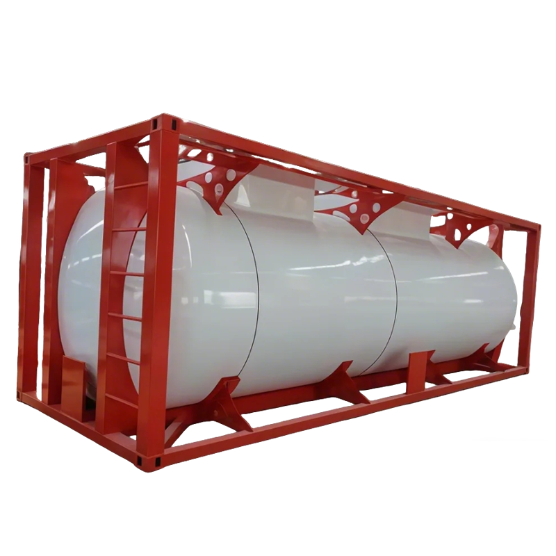 T50 LPG D&uuml;ş&uuml;k Sıcaklık Sıvılaştırılmış Gaz Tankı Konteyner, 20FT 6Meters LPG Depolama Tank