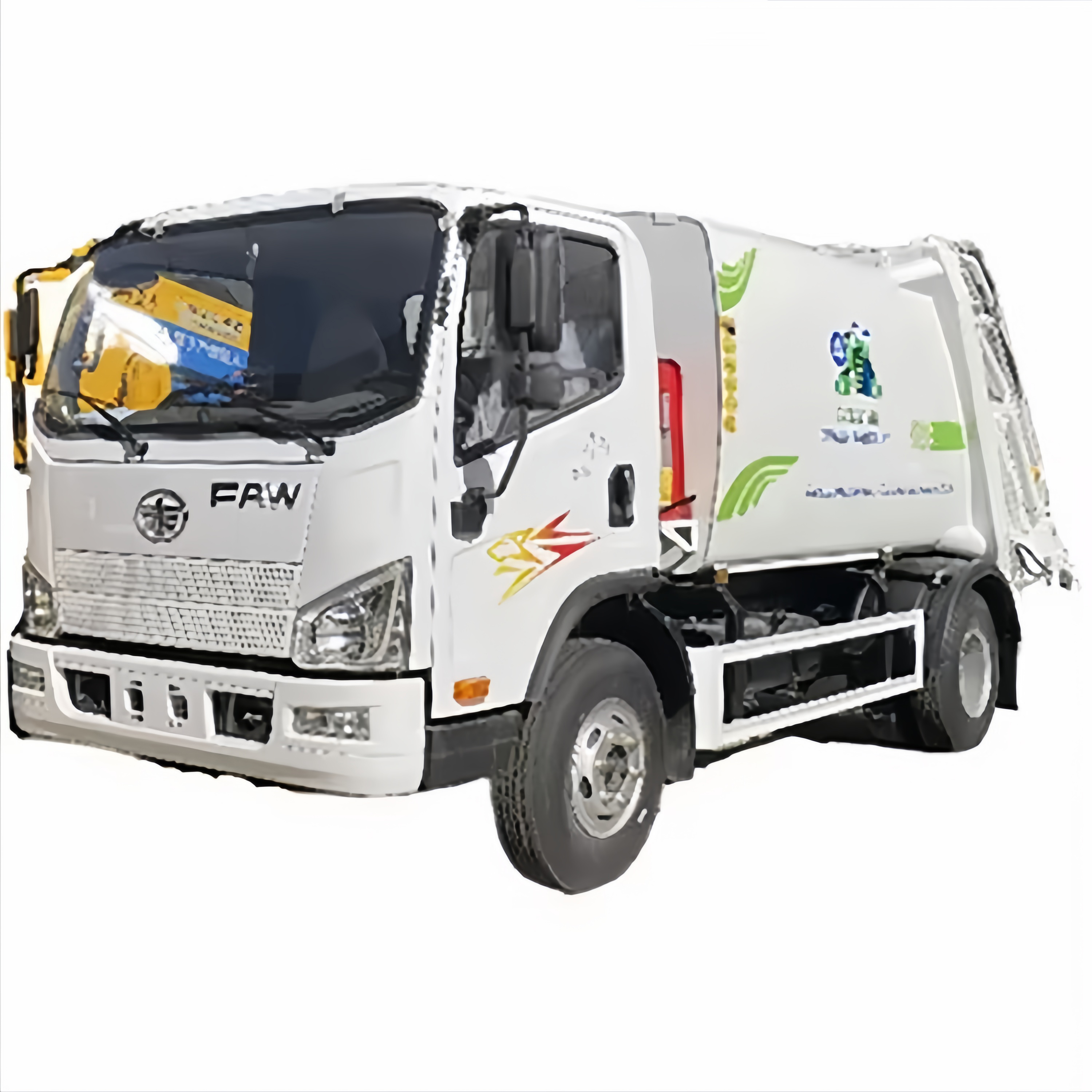 FAW Jiefang 6 K&uuml;p Metre Arka Y&uuml;kleme Sıkıştırma &Ccedil;&ouml;p Kamyonu - Verimli Atık Han